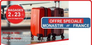 Aero-News.org : Voyager l’esprit léger – Tunisair double votre franchise bagages entre Monastir et la France