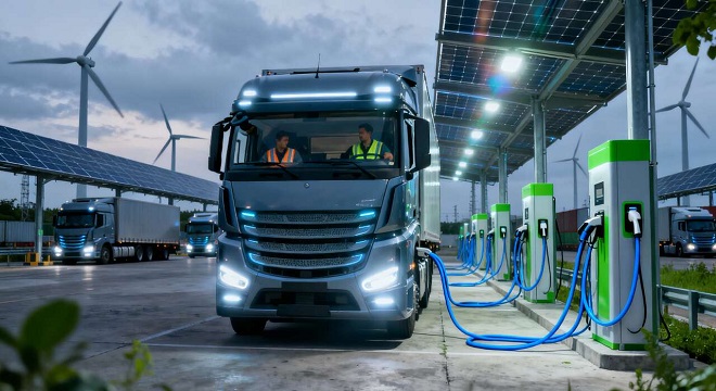 TotalEnergies va déployer des bornes de recharge pour les camions électriques en France et en Belgique