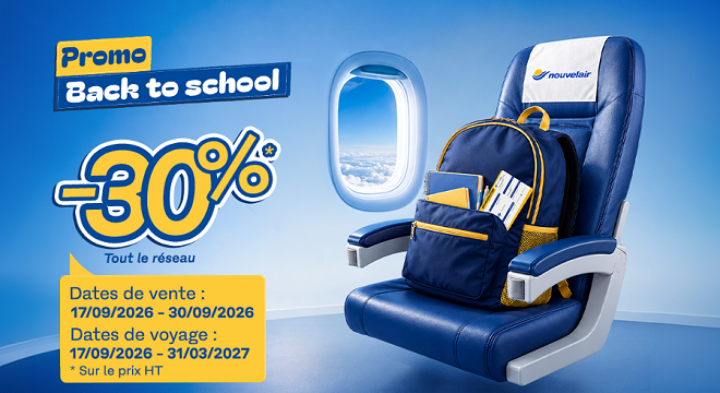 La promotion BACK TO SCHOOL de nouvelair est de retour