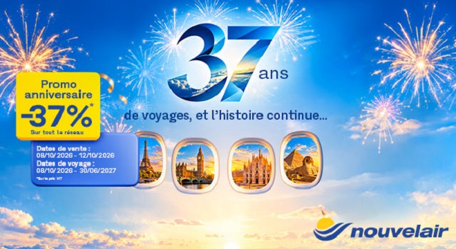 Nouvelair lance sa promo anniversaire