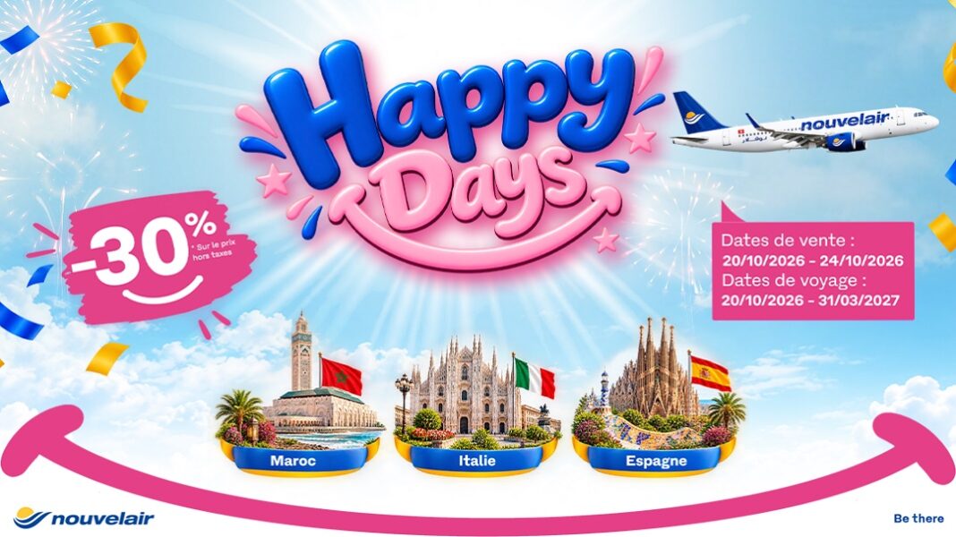aerien-nouvelair-reactive-sa-promo-happy-days-avec-30-vers-lespagne-litalie-et-le-maroc